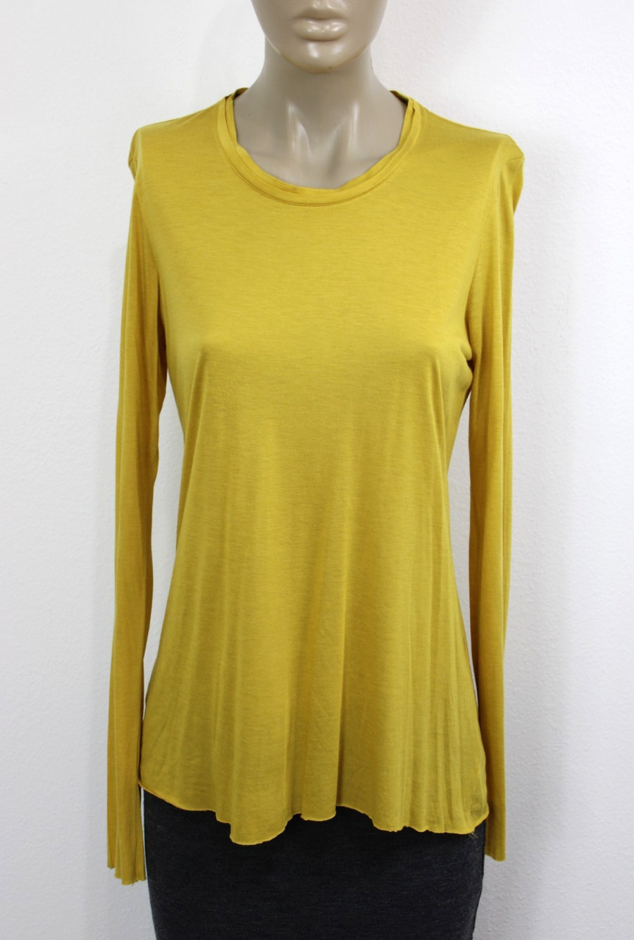 Purotatto I'm A Milk T-Shirt Top Shirt Long Sleeve Made In Italy Mustard Size S